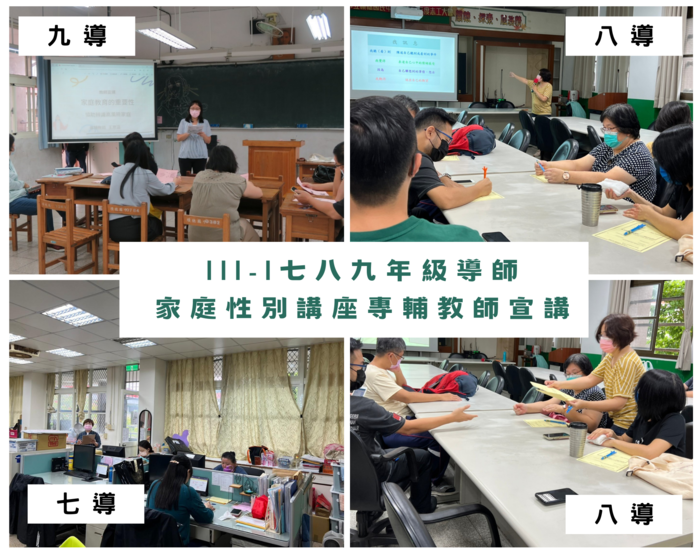 各年級導師宣導適用的家庭教育概念