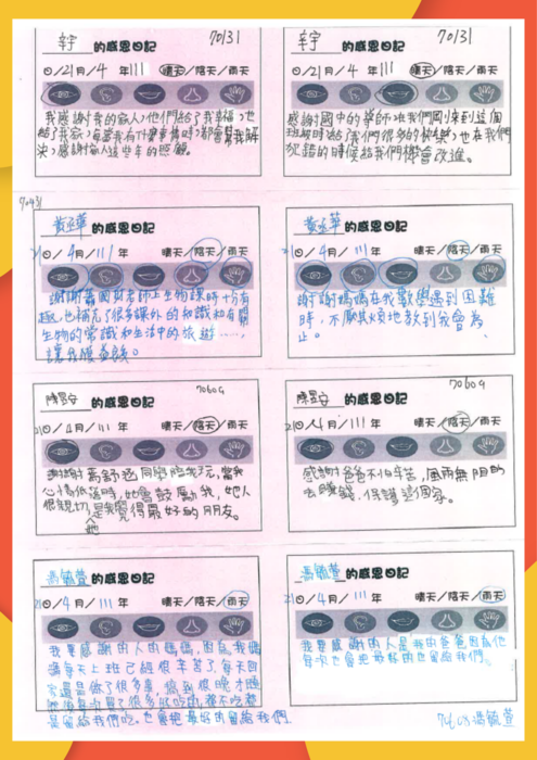 家庭教育宣講學生學習單